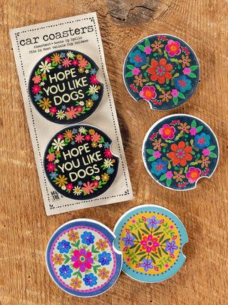 Folk Flower Coaster Set
