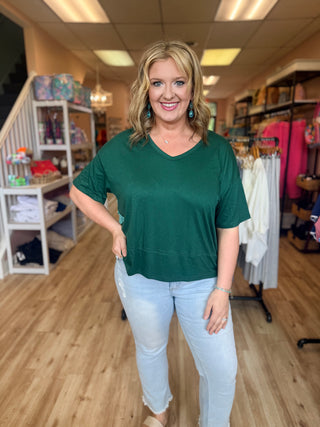 Oversized V Neck Top