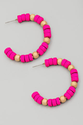 Wooden Hoop Earrings