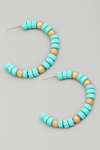 Wooden Hoop Earrings