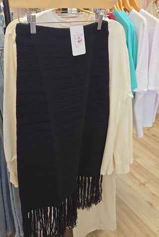 Crochet Skirt with Frey Hem