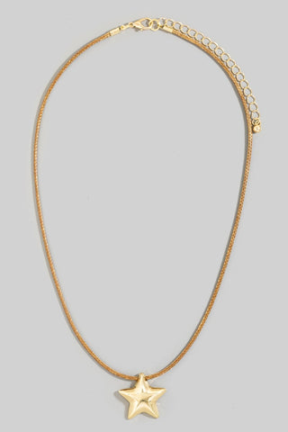 Star Pendant Cord Necklace
