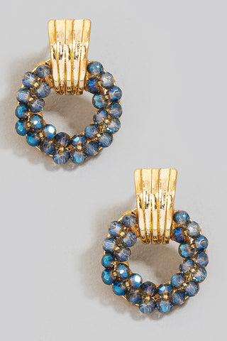 Mini Glass Beaded Door Knocker Earring