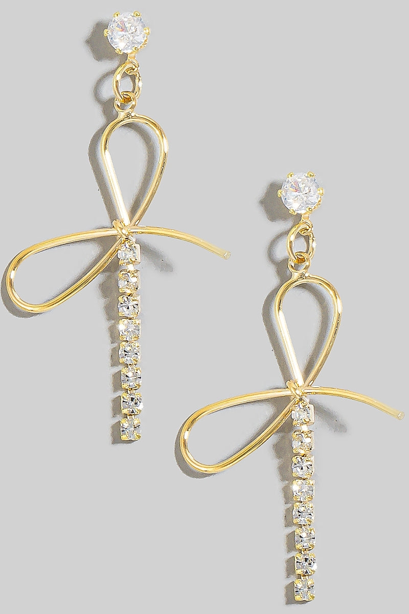 Ribbon Bow Dangle Earrings
