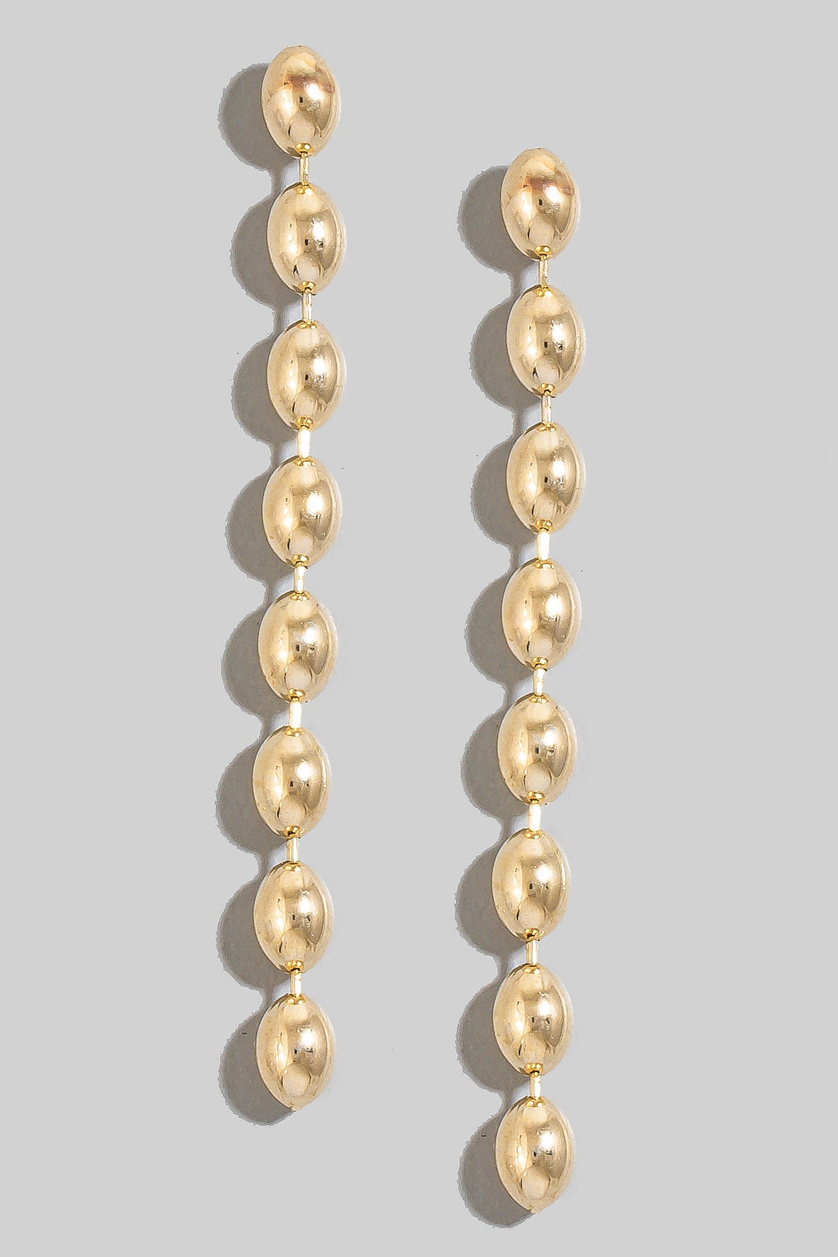 Metallic Ball Chain Dangle Earrings