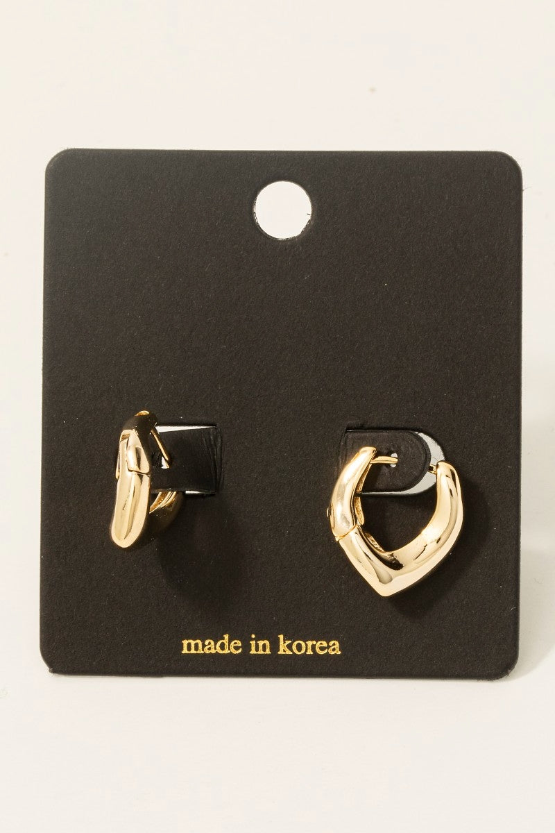 Pointed Hinge Hoop Earrings