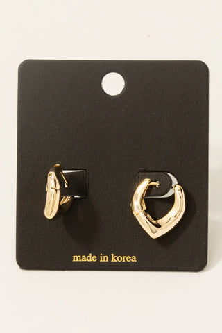 Pointed Hinge Hoop Earrings