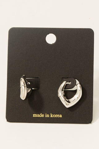 Pointed Hinge Hoop Earrings