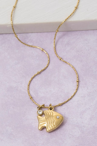 Stainless Steel Fish Pendant Necklace