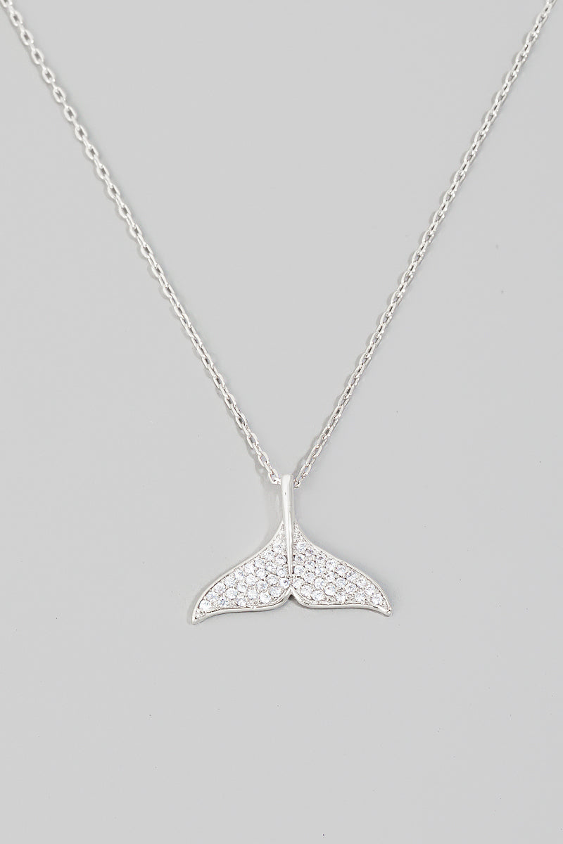 Pave Fish Tail Necklace