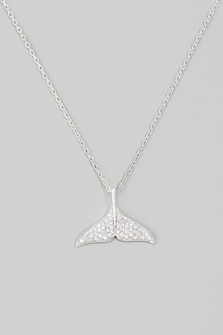 Pave Fish Tail Necklace