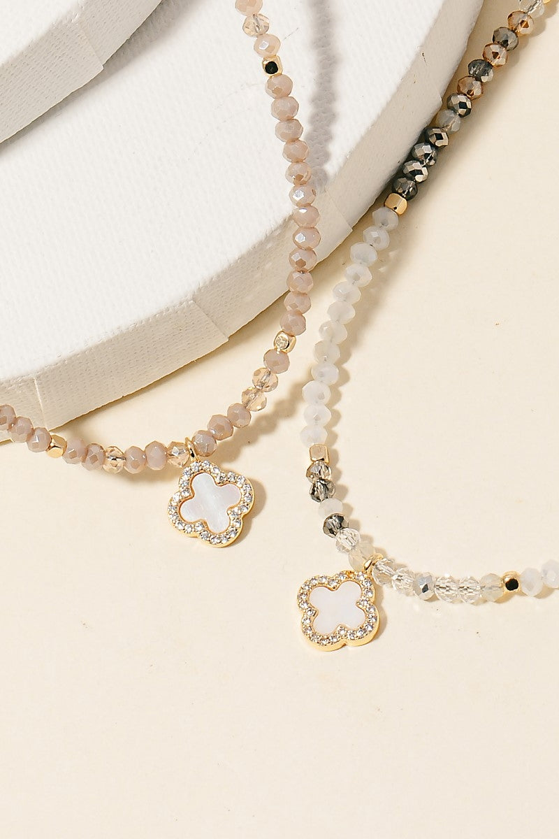 Shell Clover Pendant Necklace