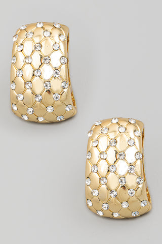 Metallic Quilted Earring