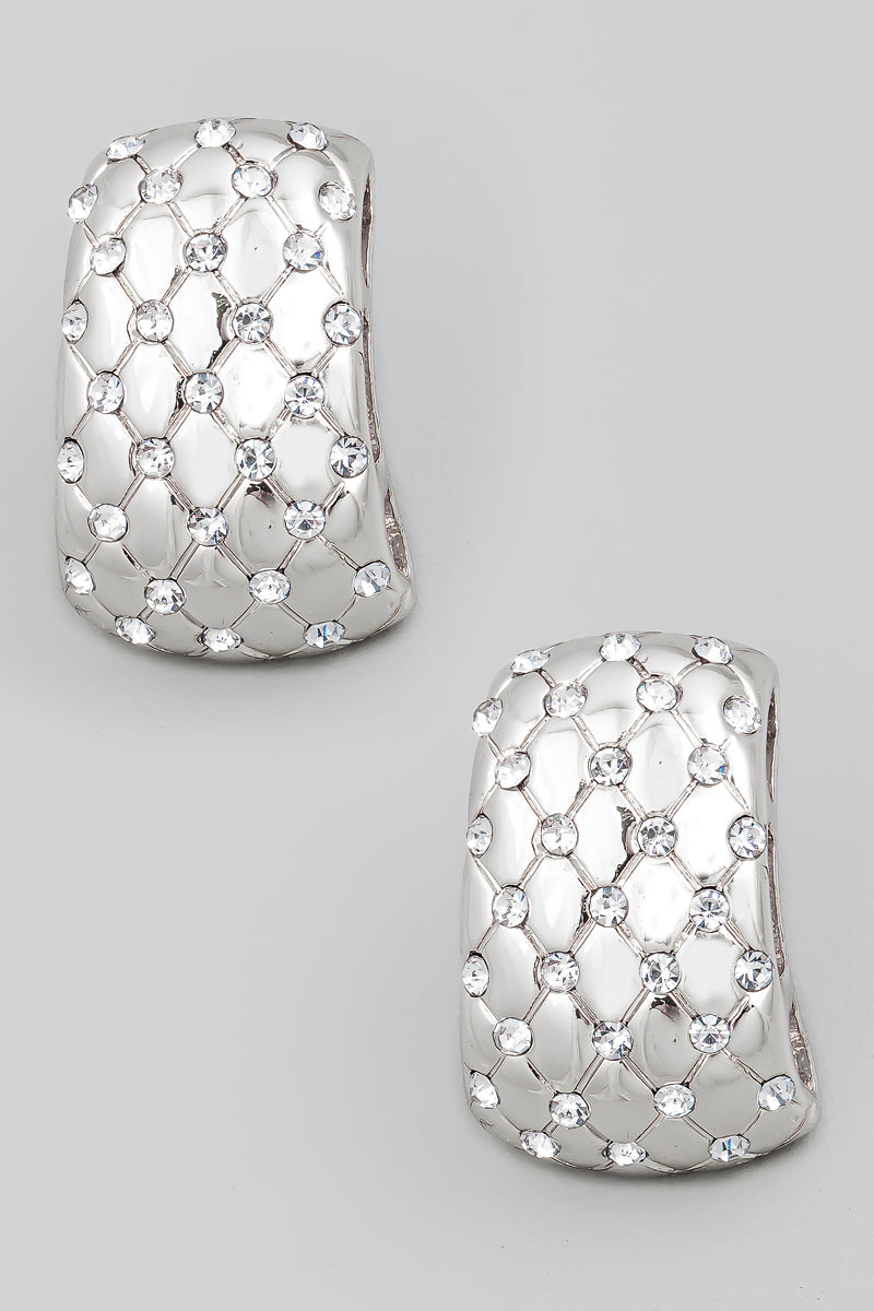 Metallic Quilted Earring