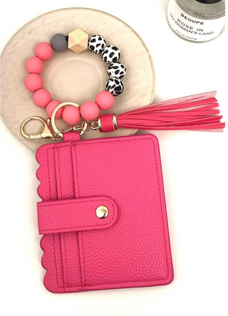Beaded Bracelet Keychain Wallet