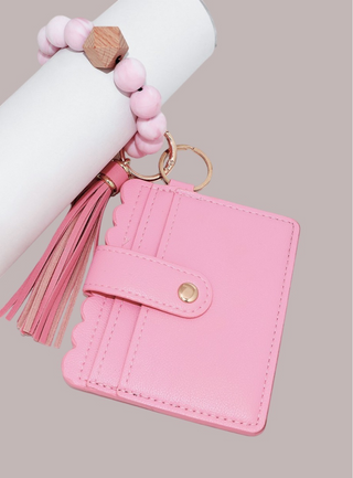 Beaded Bracelet Keychain Wallet
