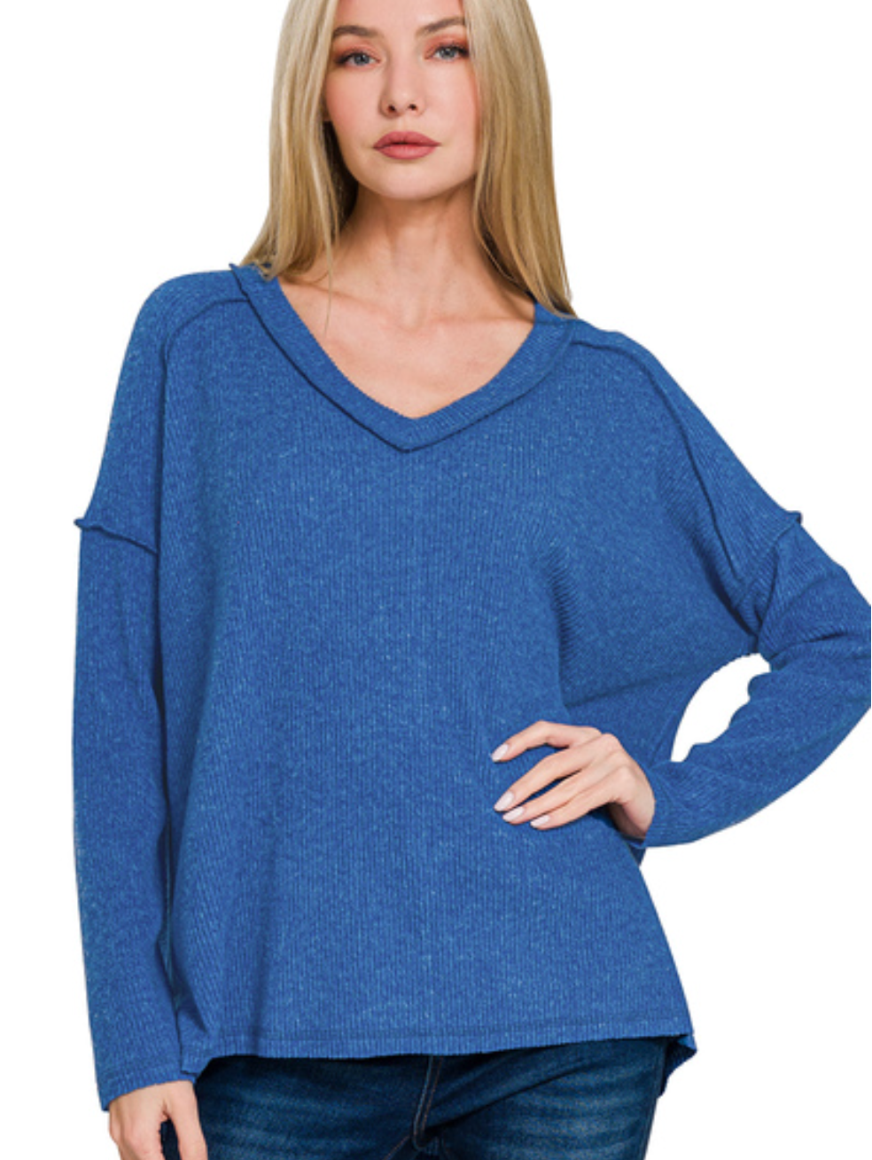 Brushed Ribbed Hacci Sweater