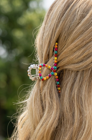Multi Bead Studded Hair Claw