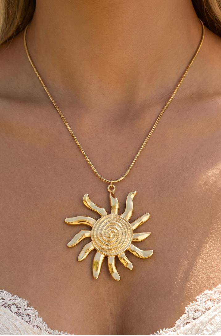 Spiral Sunburst Necklace