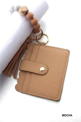 Beaded Bracelet Keychain Wallet