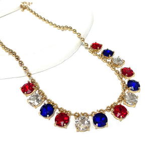 Crystal Glass Bead Dangle Necklace
