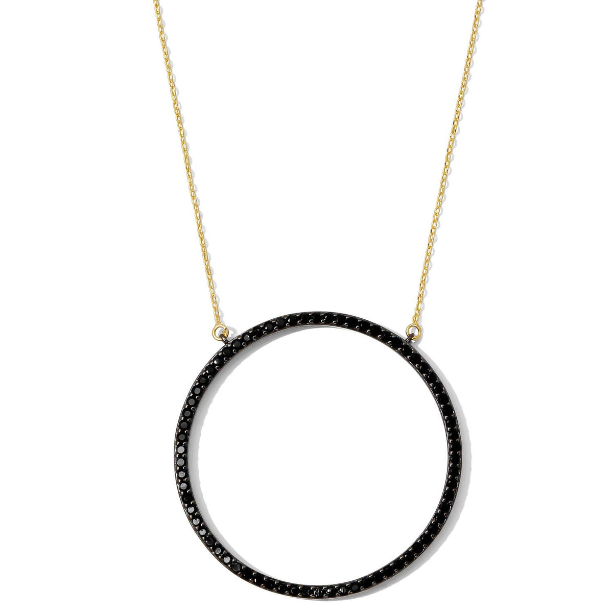 Statement XL Pave Circle Necklace
