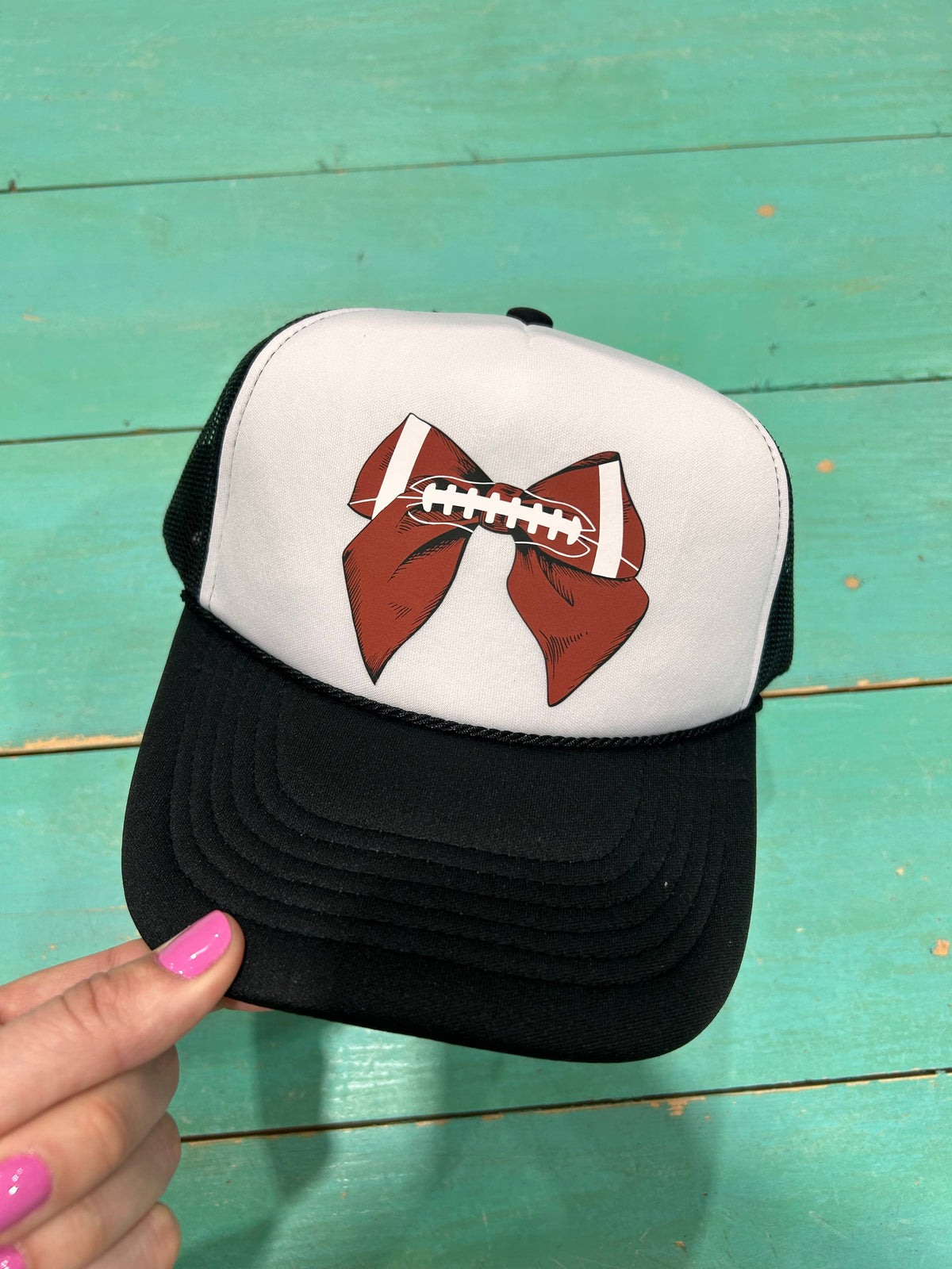 Football Bow Trucker Hat