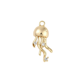 Gold Jellyfish Dazzle Charm