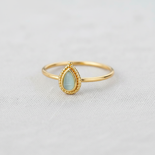 Oval Stone Open Adjustable Ring