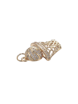 Gold Basketball Charm