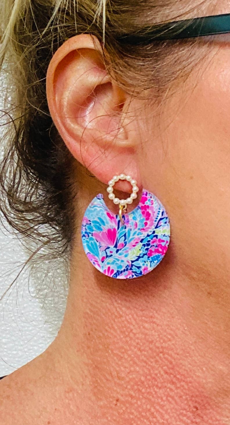 Preppy Abstract Pearl Earrings