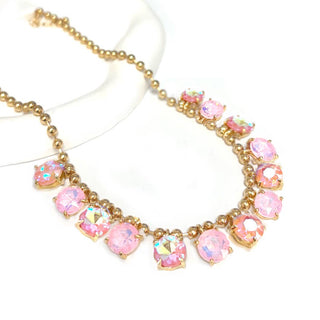 Crystal Glass Bead Dangle Necklace