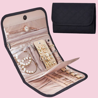 Foldable Travel Jewelry Organizer Roll