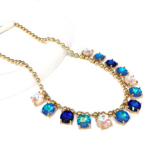 Crystal Glass Bead Dangle Necklace