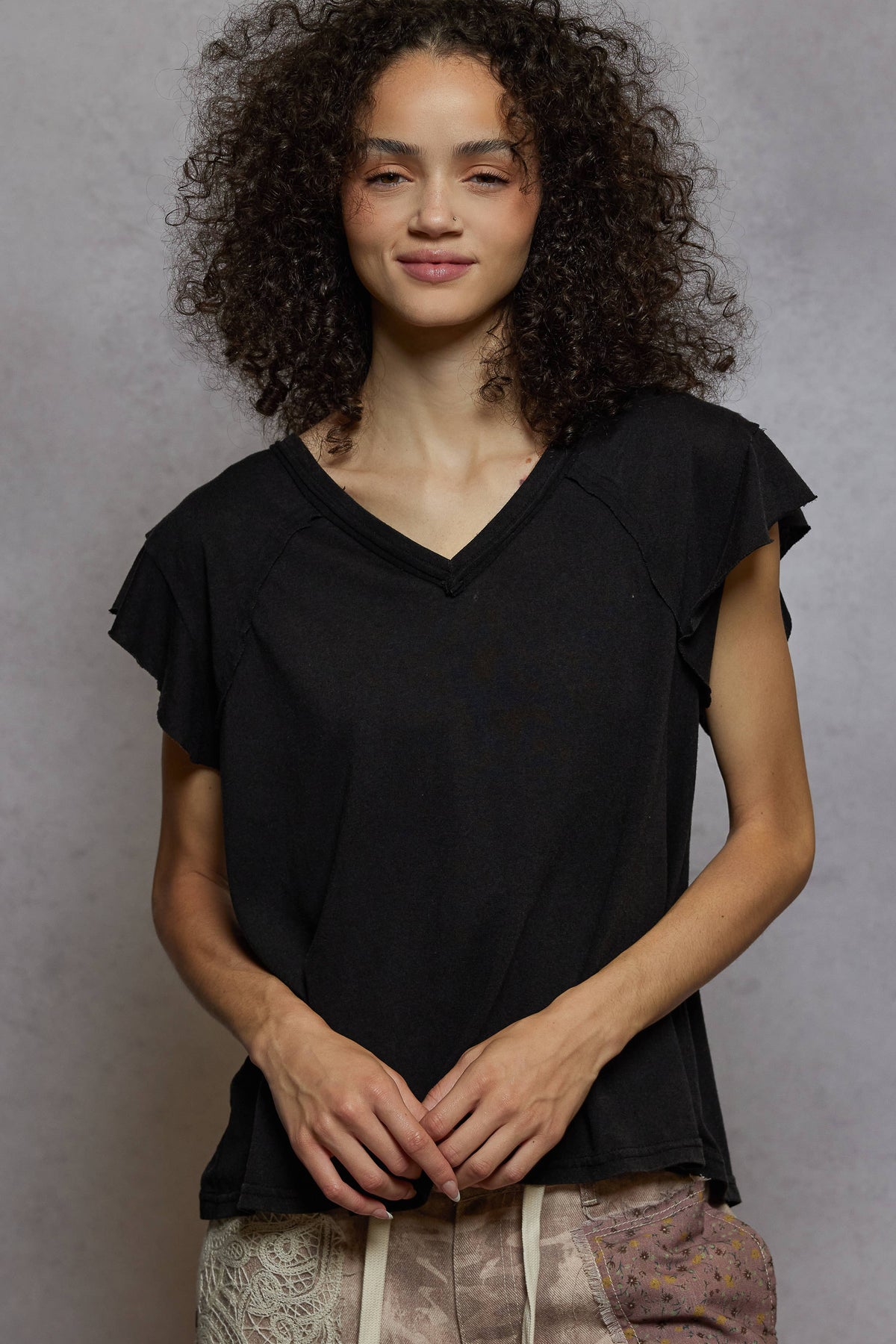 Ruffle Short Sleeve Top