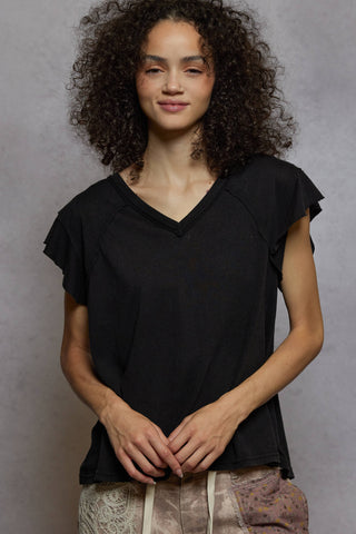Ruffle Short Sleeve Top