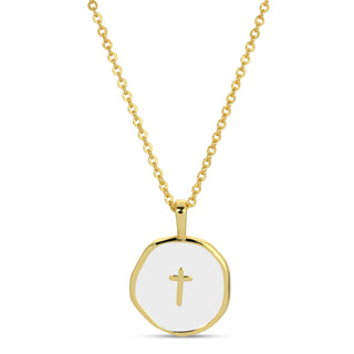 Minimal Cross Medallion Necklace