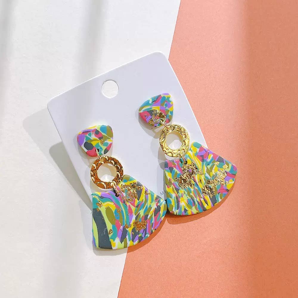 Multicolor Acrylic Dangle Earrings