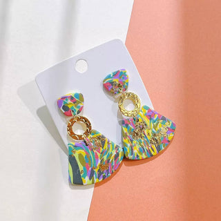 Multicolor Acrylic Dangle Earrings