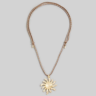 Cord Sun Pendant Necklace