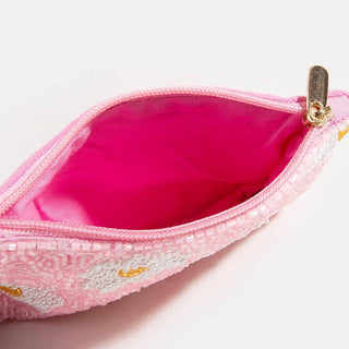 Daisy Flowers Pink Coin Purse