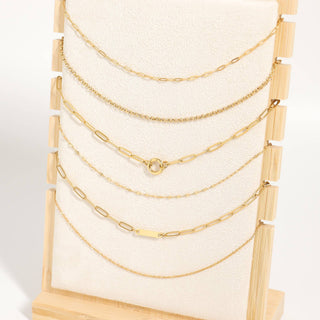 Gold Paperclip Carabiner Charm Holder Necklace