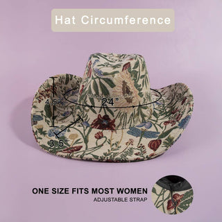 Absofuckinglutely Script Floral Cowboy Hat