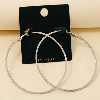 Large Latch Hoop Earrings