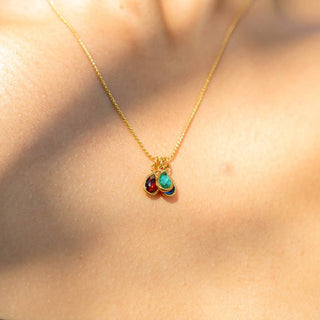 Gold Teardrop Birthstone Charm