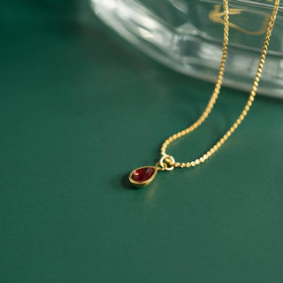 Gold Teardrop Birthstone Charm