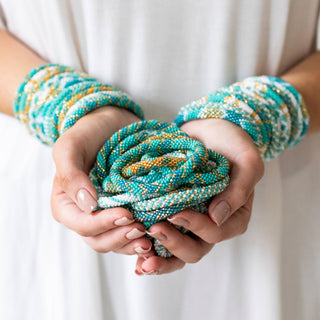 Aquamarine Roll On Bracelets 