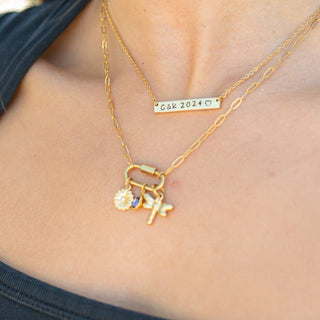 Gold Teardrop Birthstone Charm