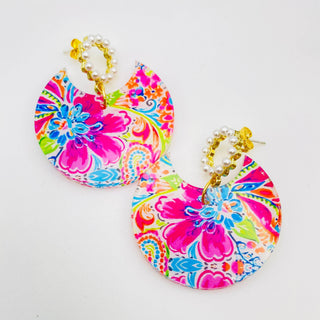 The Preppy Paisley Pearl Earrings