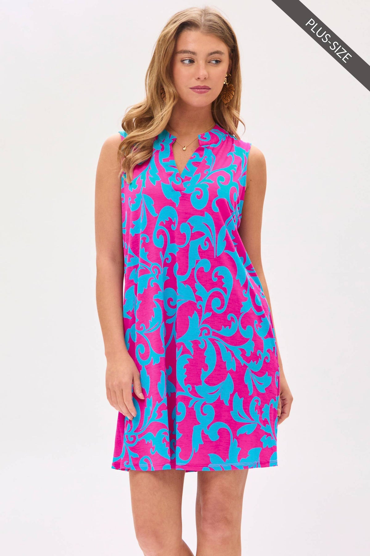 Mandarin Collar Tank Dress